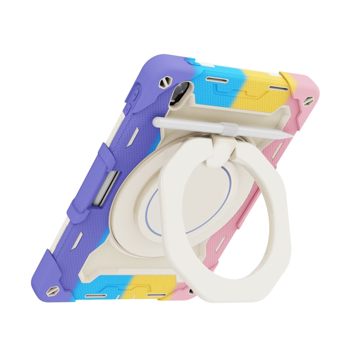 For OPPO Pad Armor Contrast Color Silicone + PC Tablet Case(Colorful Pink) - OPPO by buy2fix | Online Shopping UK | buy2fix