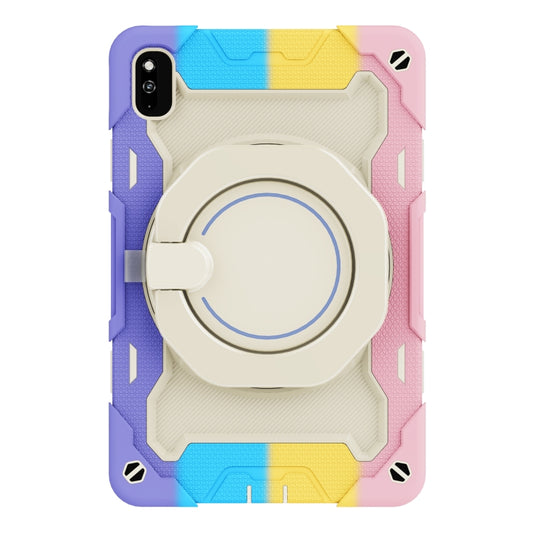 For Honor V6/Tablet V7 Armor Contrast Color Silicone + PC Tablet Case(Colorful Pink) - Honor by buy2fix | Online Shopping UK | buy2fix