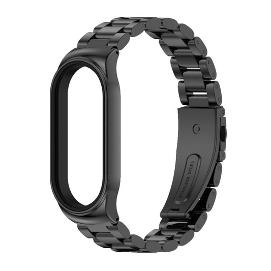 For Xiaomi Mi Band 7 / 7 NFC MIJOBS CS Three-Bead Metal Stainless Steel Watch Band(Black) by MIJOBS