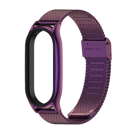 For Xiaomi Mi Band 7 / 7 NFC MIJOBS Milan Buckle Plus Stainless Steel Watch Band(Purple) by MIJOBS