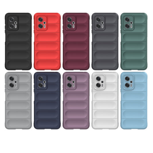 For Xiaomi Redmi Note 11T Pro Magic Shield TPU + Flannel Phone Case(Grey) by buy2fix