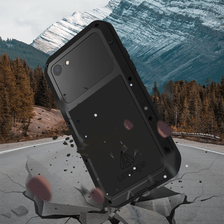 For iPhone SE 2022 / SE 2020 / 8 / 7 LOVE MEI Metal Shockproof Life Waterproof Dustproof Protective Phone Case with Glass(Yellow) by LOVE MEI