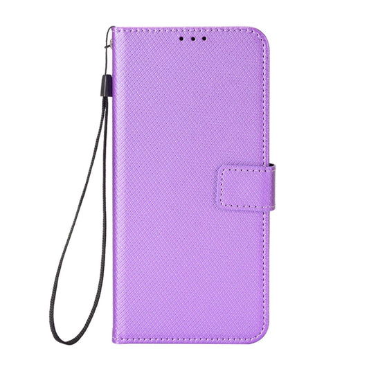 For Blackview A50 Diamond Texture Leather Phone Case(Purple) by buy2fix