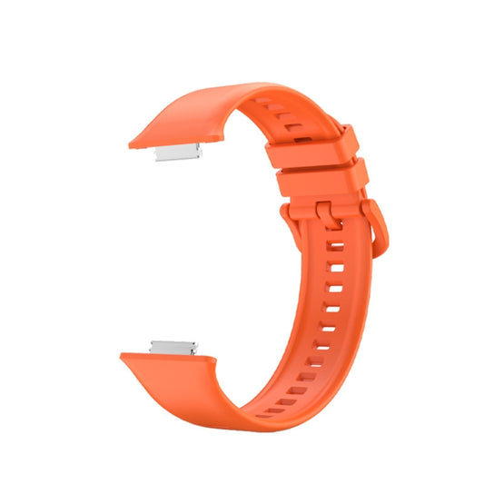 For Huawei Watch Fit 2 Solid Color Silicone Watch Band(Orange) by buy2fix
