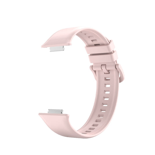 For Huawei Watch Fit 2 Solid Color Silicone Watch Band(Pink) by buy2fix