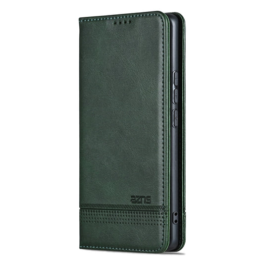 For vivo X100 AZNS Magnetic Calf Texture Leather Phone Case(Dark Green) by AZNS