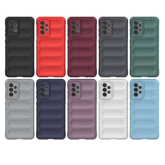 For Samsung Galaxy A52 5G Magic Shield TPU + Flannel Phone Case(Dark Blue) by buy2fix
