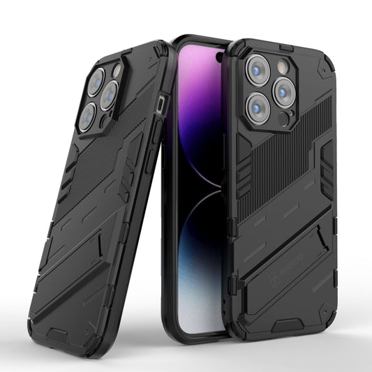 For iPhone 14 Pro Max Punk Armor 2 in 1 PC + TPU Phone Case (Black) by buy2fix