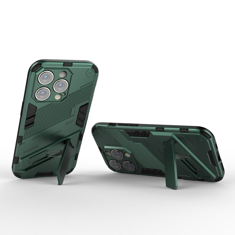 For iPhone 14 Pro Max Punk Armor 2 in 1 PC + TPU Phone Case (Green) - iPhone 14 Pro Max Cases by buy2fix | Online Shopping UK | buy2fix