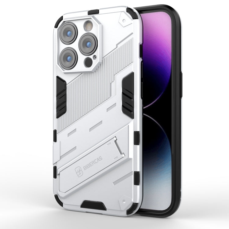 For iPhone 14 Pro Max Punk Armor 2 in 1 PC + TPU Phone Case (White) - iPhone 14 Pro Max Cases by buy2fix | Online Shopping UK | buy2fix