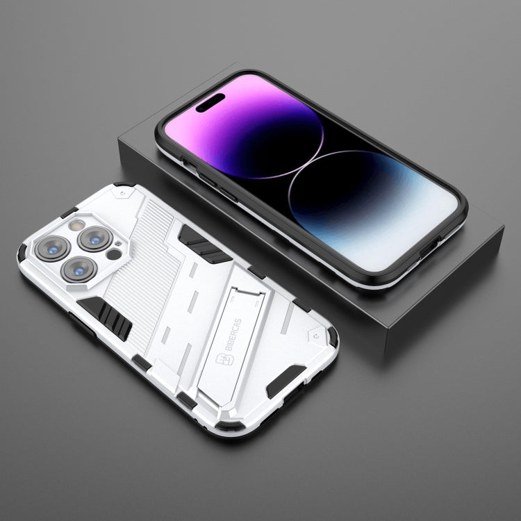 For iPhone 14 Pro Max Punk Armor 2 in 1 PC + TPU Phone Case (White) - iPhone 14 Pro Max Cases by buy2fix | Online Shopping UK | buy2fix