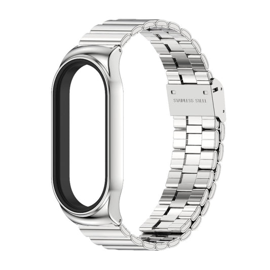 For Xiaomi Mi Band 7 / 7 NFC MIJOBS CS Bamboo Buckle Stainless Steel Watch Band(Silver) by MIJOBS