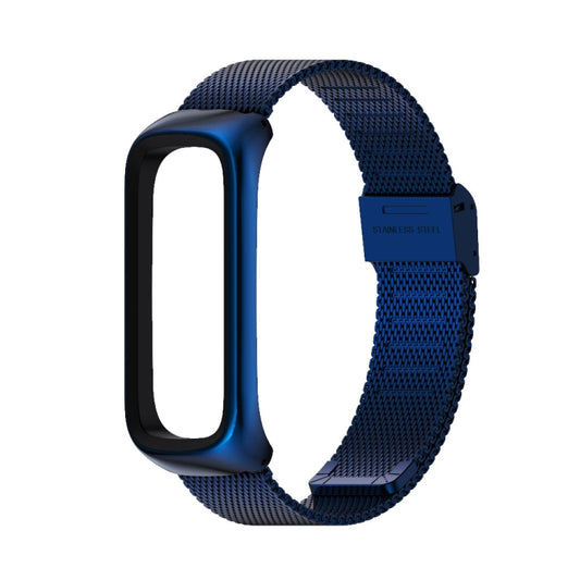For Samsung Galaxy Fit 2 MIJOBS Milan Buckle Stainless Steel Watch Band(Blue) by MIJOBS