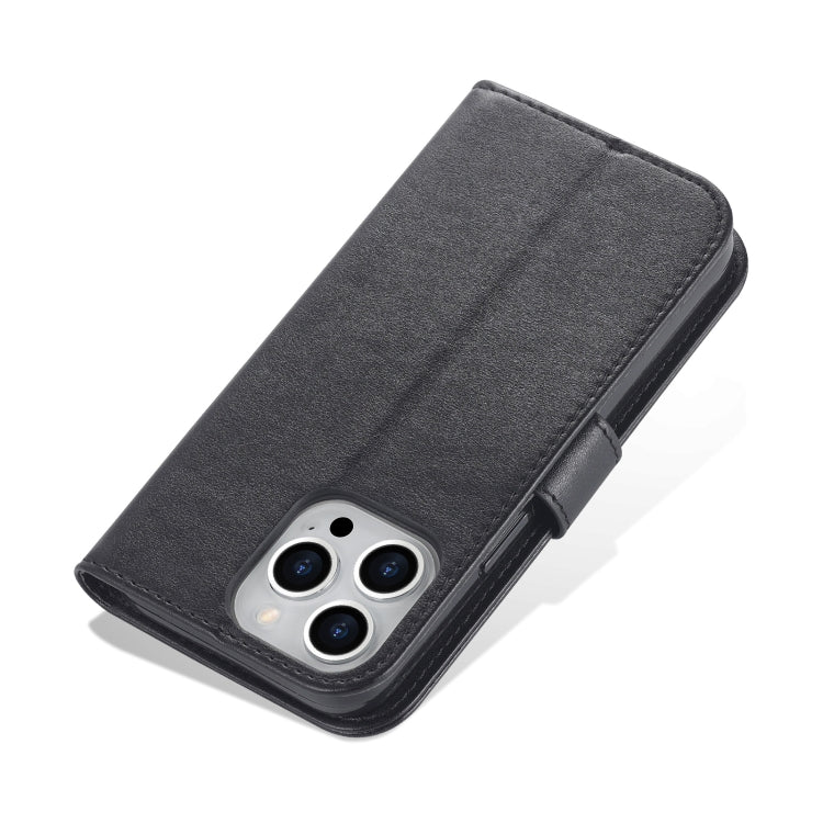 For iPhone 14 Pro AZNS Sheepskin Texture Horizontal Flip Leather Case(Black) - iPhone 14 Pro Cases by AZNS | Online Shopping UK | buy2fix