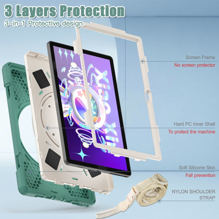 For Lenovo Tab M10 Plus 10.6 3rd Gen 2022 Silicone + PC Protective Tablet Case(Emerald Green) - Lenovo by buy2fix | Online Shopping UK | buy2fix