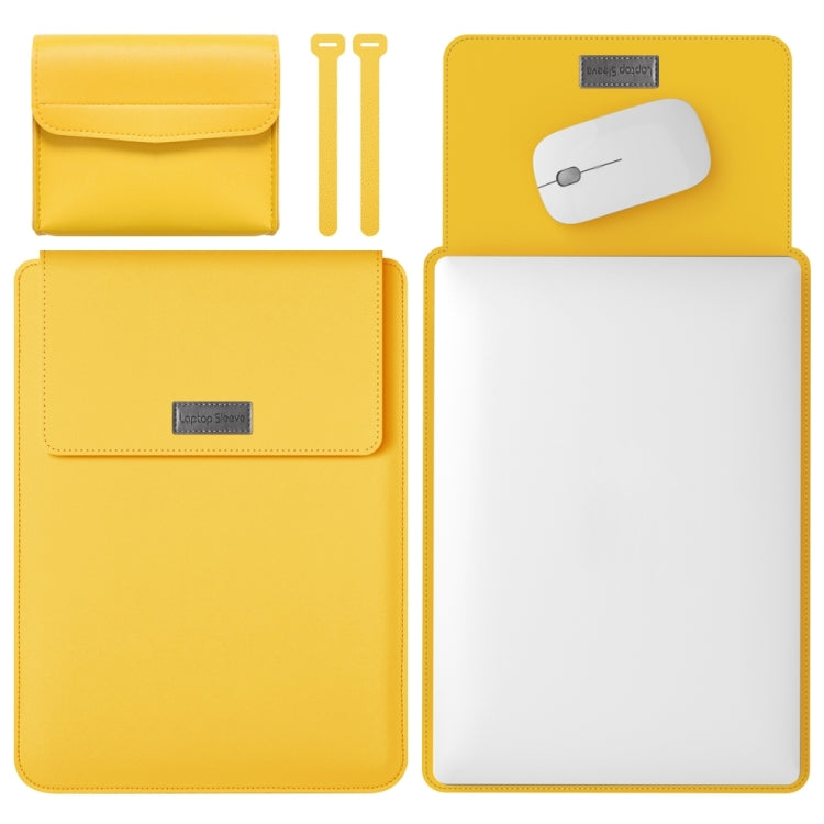 4 in 1 Lightweight and Portable Leather Computer Bag, Size:11/12 inches(Yellow) - 12.1 inch by buy2fix | Online Shopping UK | buy2fix