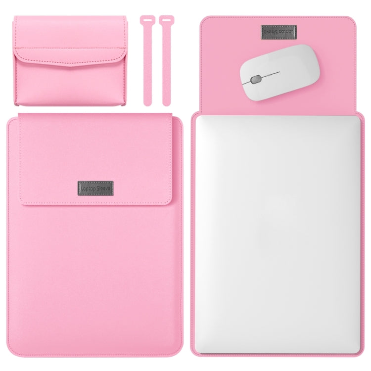 4 in 1 Lightweight and Portable Leather Computer Bag, Size:11/12 inches(Pink) - 12.1 inch by buy2fix | Online Shopping UK | buy2fix