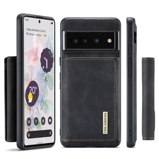 For Google Pixel 7 Pro 5G DG.MING M1 Series 3-Fold Multi Card Wallet + Magnetic Phone Case(Black) by DG.MING