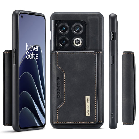For OnePlus 10 Pro DG.MING M2 Series 3-Fold Multi Card Bag Phone Case(Black) by DG.MING