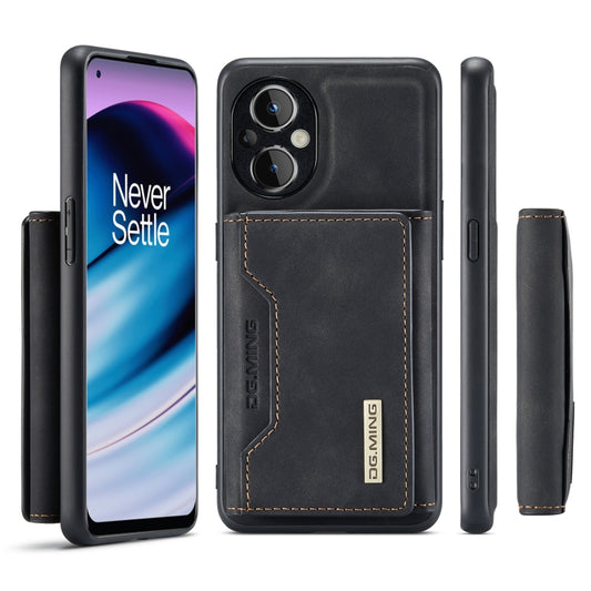 For OnePlus Nord N20 5G DG.MING M2 Series 3-Fold Multi Card Bag Phone Case(Black) by DG.MING