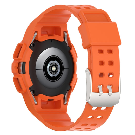 For Samsung Galaxy Watch4 40mm Silicone Integrated Watch Band(Orange) by buy2fix