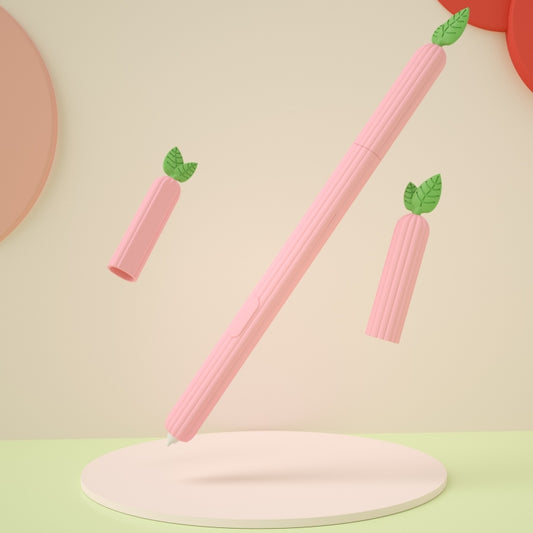 Fruit and Vegetable Shape Stylus Silicone Protective Case For Samsung Galaxy Tab S6(Peach) by buy2fix