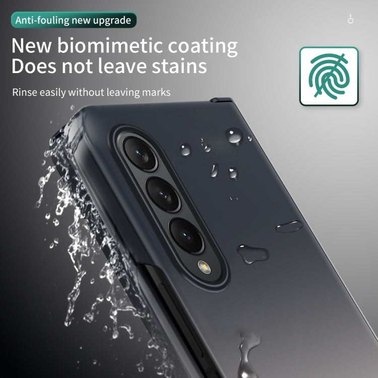 For Samsung Galaxy Z Fold4 Colorful Gradient Phone Case(Black White) - Galaxy Phone Cases by buy2fix | Online Shopping UK | buy2fix