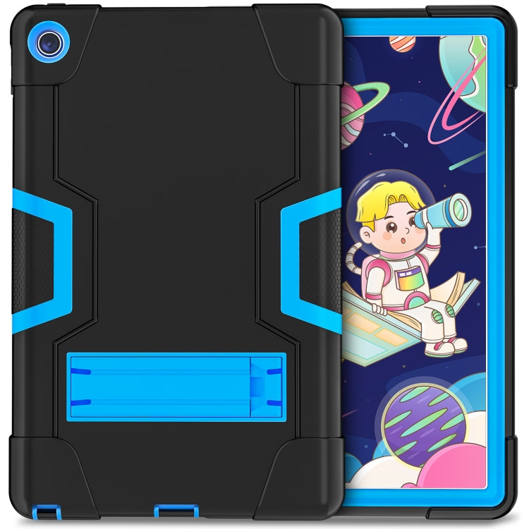 For Lenovo Tab M10 Plus 10.6 3rd Gen 2022 Contrast Color Robot Shockproof Silicone + PC Tablet Case(Black Blue) - Lenovo by buy2fix | Online Shopping UK | buy2fix