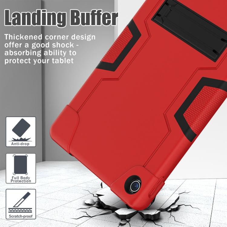 For Lenovo Tab M10 Plus 10.6 3rd Gen 2022 Contrast Color Robot Shockproof Silicone + PC Tablet Case(Red Black) - Lenovo by buy2fix | Online Shopping UK | buy2fix