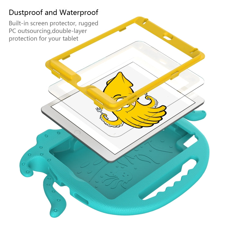 Octopus EVA Shockproof Tablet Case with Screen Film & Shoulder Strap For iPad mini 5 / 4 / 3 / 2 / 1(Glacier Green) - iPad mini (2019) / mini 5 Cases by buy2fix | Online Shopping UK | buy2fix