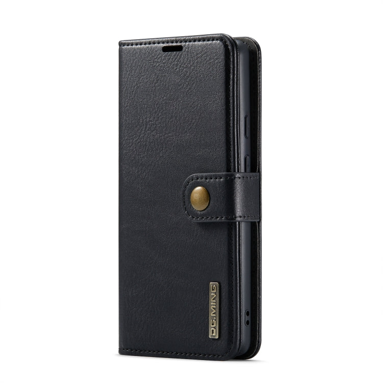 For Google Pixel 6A DG.MING Crazy Horse Texture Detachable Magnetic Leather Phone Case(Black) - Google Cases by DG.MING | Online Shopping UK | buy2fix