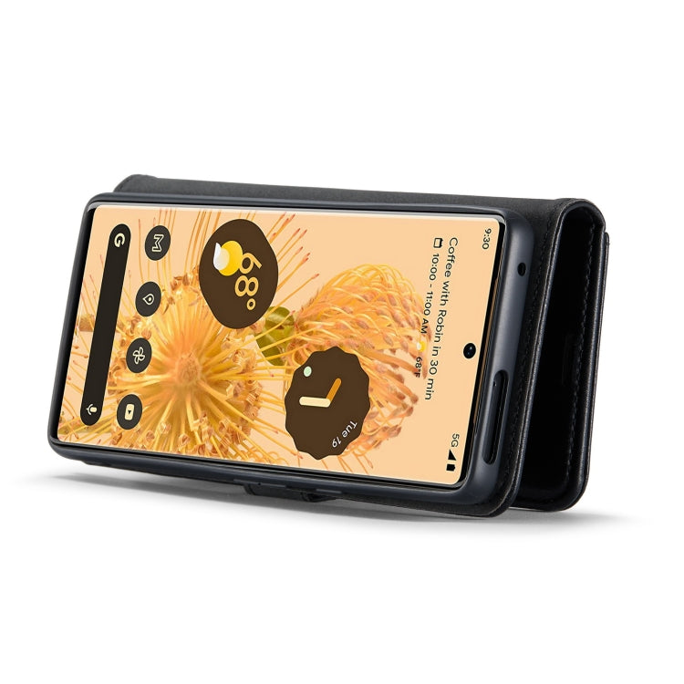 For Google Pixel 7 Pro DG.MING Crazy Horse Texture Detachable Magnetic Leather Phone Case(Black) - Google Cases by DG.MING | Online Shopping UK | buy2fix