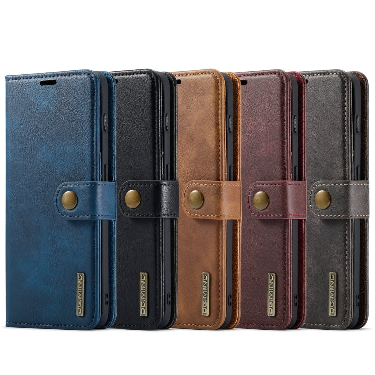 For OnePlus 10 Pro DG.MING Crazy Horse Texture Detachable Magnetic Leather Phone Case(Brown) by DG.MING