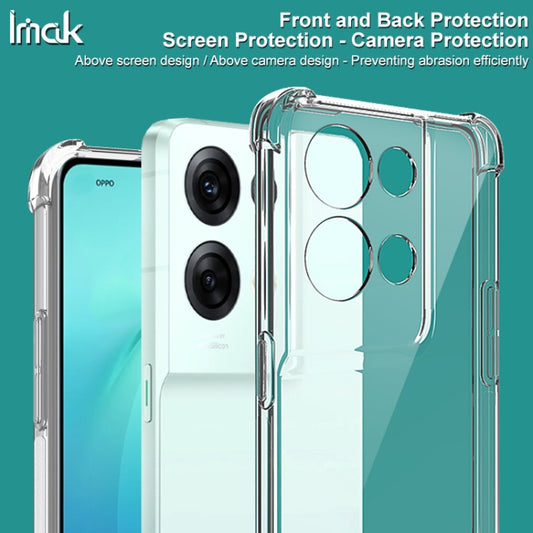 For OPPO Reno8 Pro+ 5G / Reno8 Pro 5G Global IMAK All-inclusive Shockproof Airbag TPU Case with Screen Protector (Transparent Black) by imak