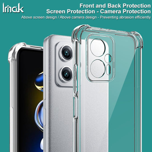For Xiaomi Redmi Note 11T Pro 5G / Note 11T Pro+ 5G IMAK All-inclusive Shockproof Airbag TPU Case with Screen Protector (Transparent) by imak