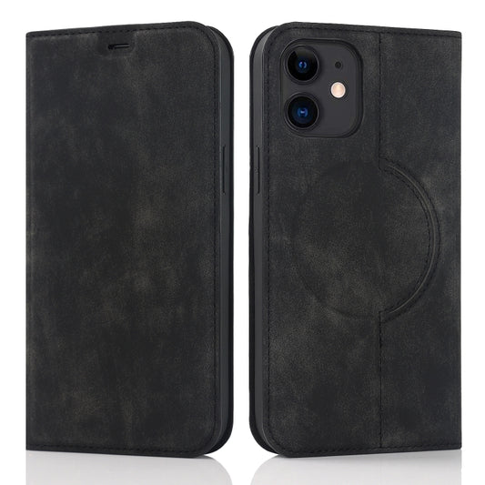 For iPhone 12 mini Wireless Charging Magsafe Leather Phone Case (Black) by buy2fix