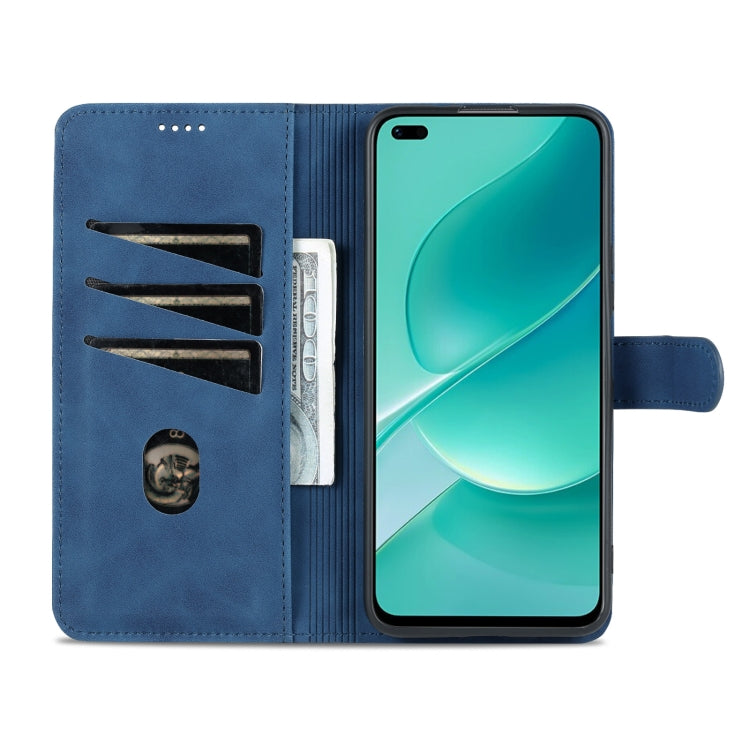 For Huawei Nova 9Z/Enjoy 50 Plus AZNS Skin Feel Calf Texture Flip Leather Phone Case(Blue) - Huawei Cases by AZNS | Online Shopping UK | buy2fix