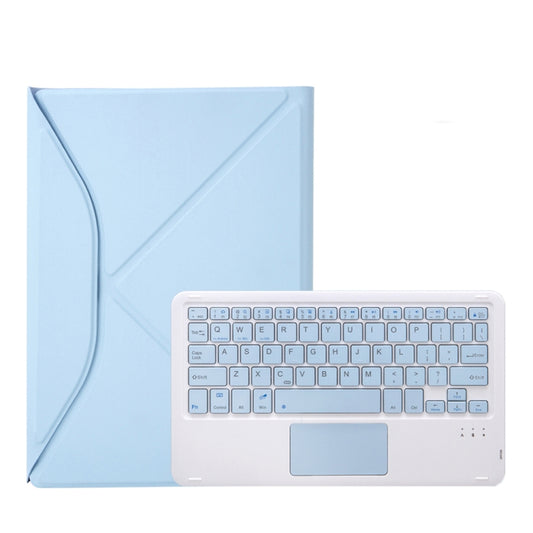 Z098B-A Pen Slot Touchpad Bluetooth Keyboard Leather Tablet Case For iPad Air 11 2025 / 2024 / Air 5 / Air 4(Sky Blue) by buy2fix