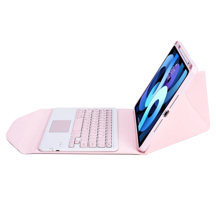 Z102B-A Pen Slot Touchpad Bluetooth Keyboard Leather Tablet Case For iPad 10.2 2021/2020/2019(Pink) by buy2fix