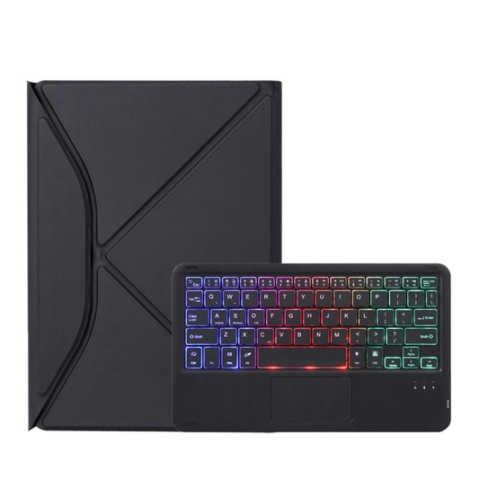 Z102B-AS Pen Slot Touchpad Backlight Bluetooth Keyboard Leather Tablet Case For iPad 10.2 2021/2020/2019(Black) by buy2fix