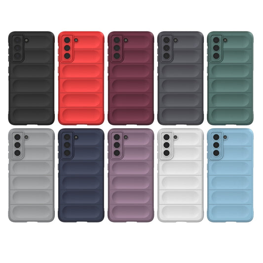 For Samsung Galaxy S21 FE Magic Shield TPU + Flannel Phone Case(Light Blue) by buy2fix