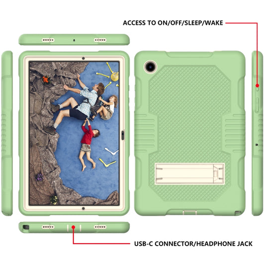 For Samsung Galaxy Tab A8 10.5 2021 X200 Contrast Color Robot Shockproof Silicone + PC Tablet Case(Matcha Green) - Other Galaxy Tab PC by buy2fix | Online Shopping UK | buy2fix