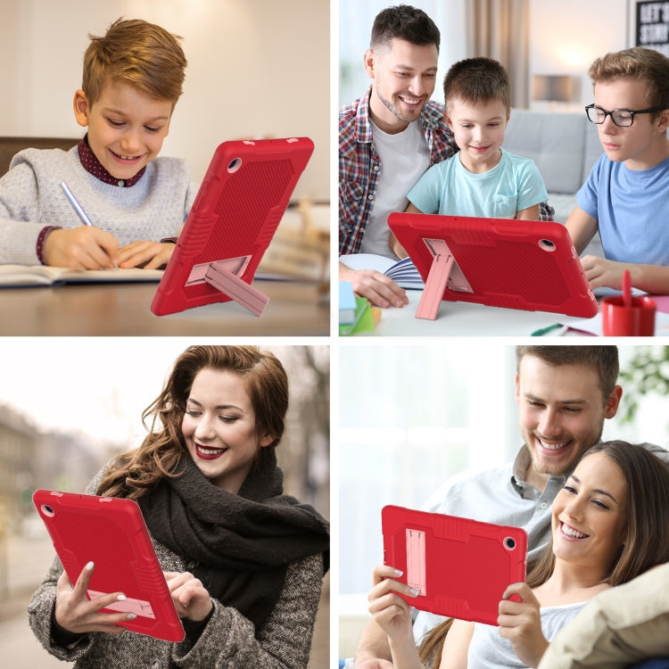 For Samsung Galaxy Tab A8 10.5 2021 X200 Contrast Color Robot Shockproof Silicone + PC Tablet Case(Red) - Other Galaxy Tab PC by buy2fix | Online Shopping UK | buy2fix