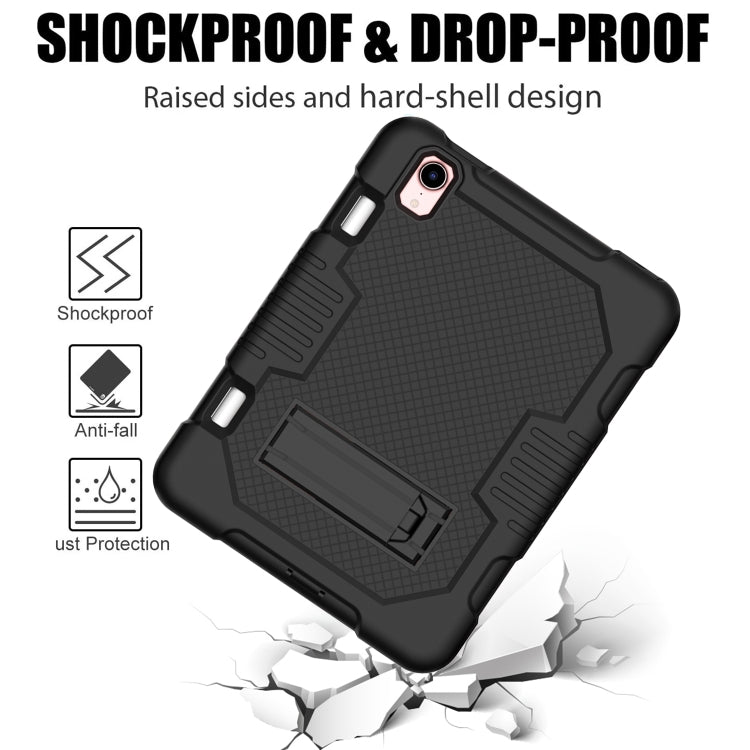 For iPad mini 2024 /mini 6 Contrast Color Robot Shockproof Silicone + PC Tablet Case(Black) - iPad mini 6 Cases by buy2fix | Online Shopping UK | buy2fix