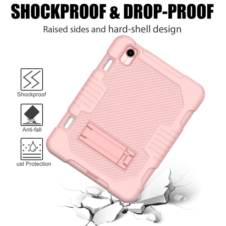 For iPad mini 2024 /mini 6 Contrast Color Robot Shockproof Silicone + PC Tablet Case(Rose Gold) - iPad mini 6 Cases by buy2fix | Online Shopping UK | buy2fix