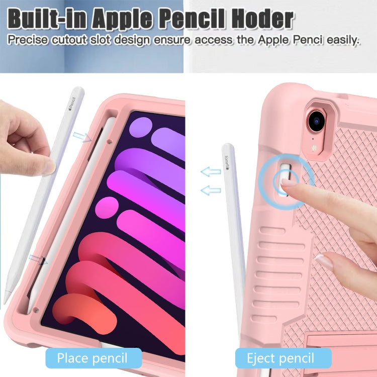 For iPad mini 2024 /mini 6 Contrast Color Robot Shockproof Silicone + PC Tablet Case(Rose Gold) - iPad mini 6 Cases by buy2fix | Online Shopping UK | buy2fix