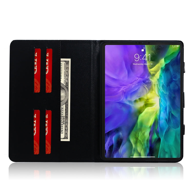 For iPad 11 (2020) 3D Colored Drawing Horizontal Flip Leather Tablet Case with Holder & Card Slot & Wallet & Handle(Half Face Cat) - iPad Pro 11 (2020) Cases by buy2fix | Online Shopping UK | buy2fix
