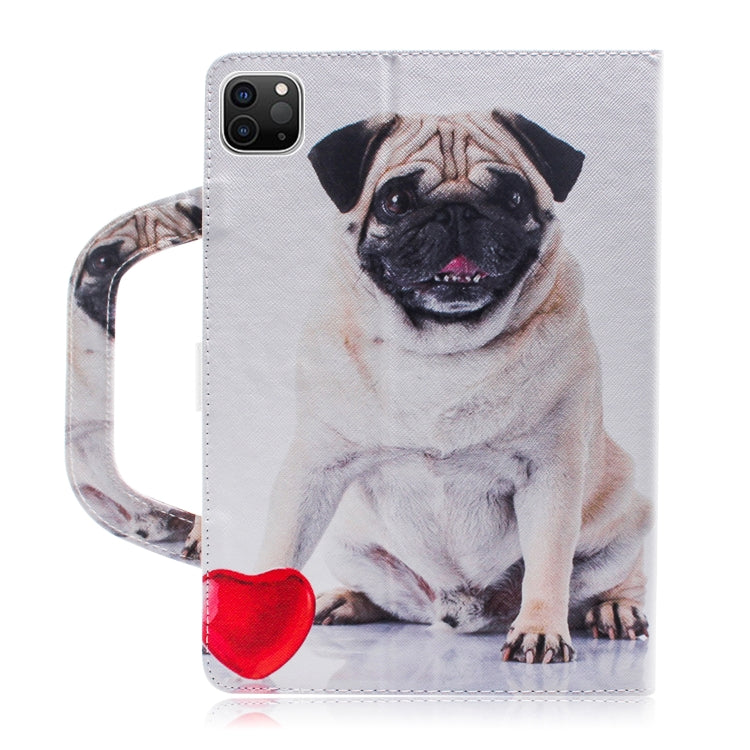 For iPad 11 (2020) 3D Colored Drawing Horizontal Flip Leather Tablet Case with Holder & Card Slot & Wallet & Handle(Pug) - iPad Pro 11 (2020) Cases by buy2fix | Online Shopping UK | buy2fix