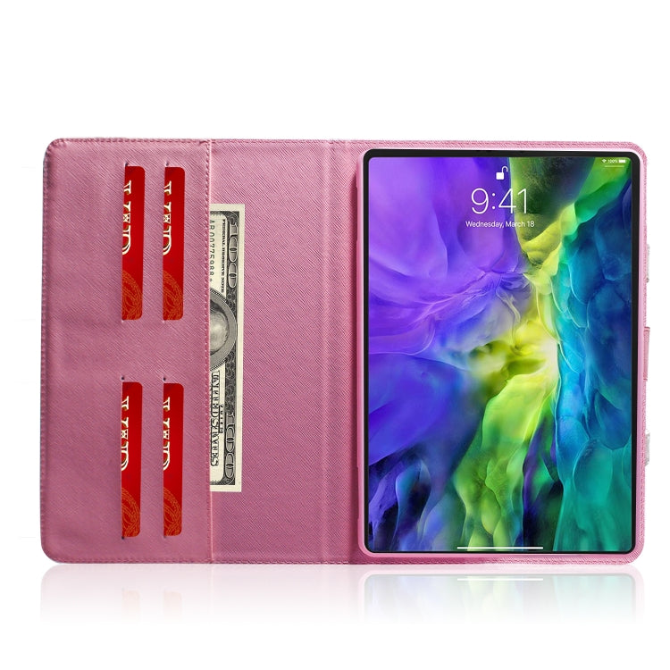 For iPad 11 (2020) 3D Colored Drawing Horizontal Flip Leather Tablet Case with Holder & Card Slot & Wallet & Handle(Magnolia) - iPad Pro 11 (2020) Cases by buy2fix | Online Shopping UK | buy2fix
