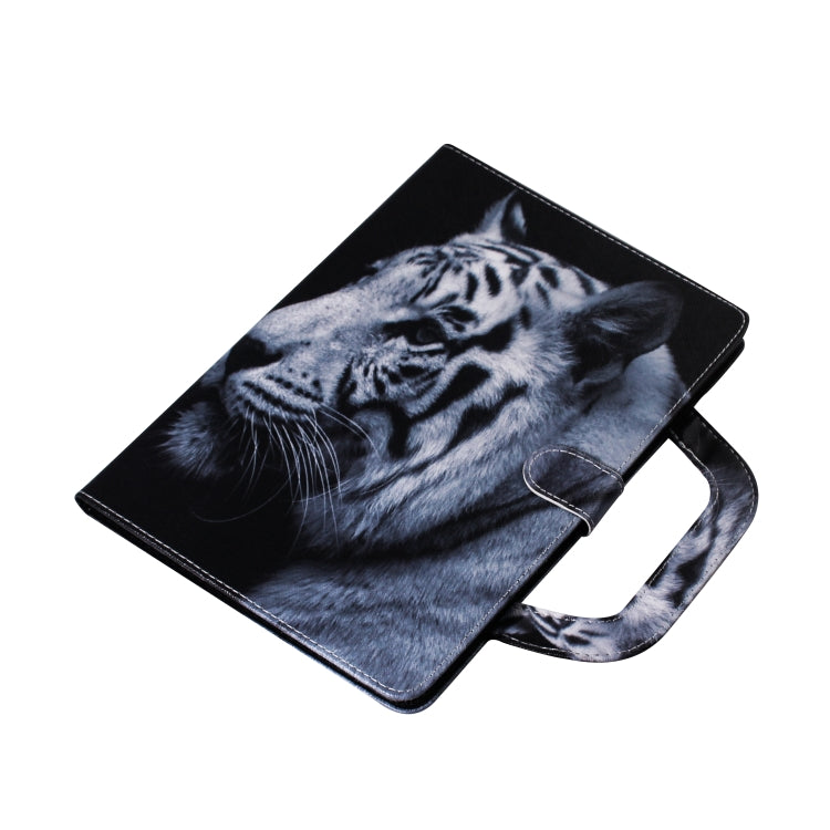 For iPad 11 (2020) 3D Colored Drawing Horizontal Flip Leather Tablet Case with Holder & Card Slot & Wallet & Handle(White Tiger) - iPad Pro 11 (2020) Cases by buy2fix | Online Shopping UK | buy2fix